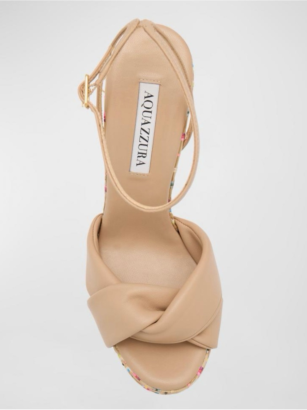 AQUAZZURA Olie Twisted Leather Platform Sandal - Picture 3 of 9